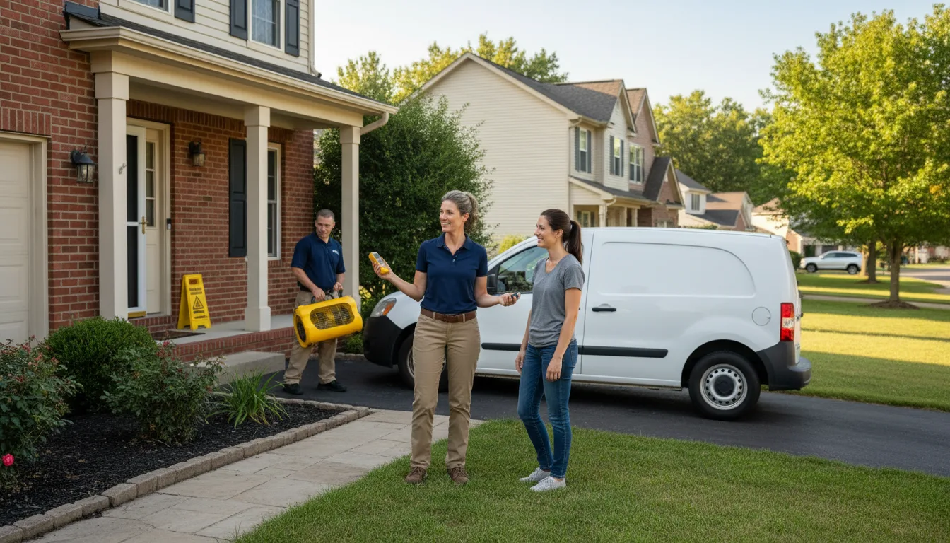 Residential water damage restoration in Pontiac, IL
